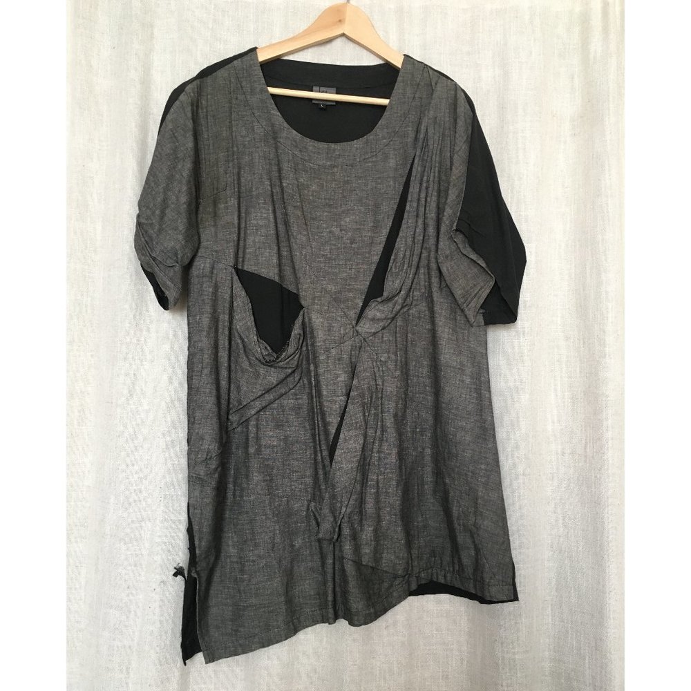 UNIQUE Asymmetrical design Black and Grey Dress
